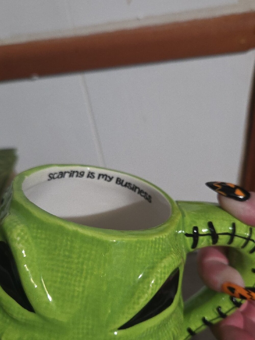 Disney Lime Green Sculpted Character Ceramic Mug with Black Accents - Picture 4 of 12